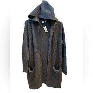 ❤️ GAP TEXTURED OPEN-FRONT HOODED CARDIGAN SWEATER SIZE XS NEW